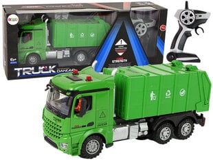 Lean Toys kaugjuhitav prügiveoauto, roheline hind ja info | Poiste mänguasjad | kaup24.ee