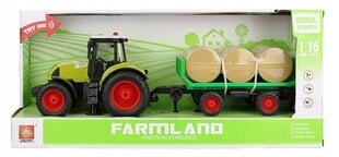 Трактор с прицепом, зеленый цена и информация | Игрушки для мальчиков | kaup24.ee