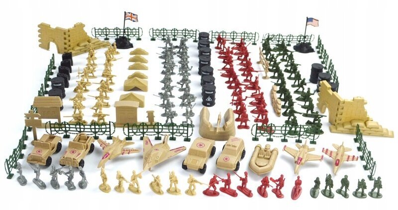 Komplekt, sõjaväebaas, armee, sõdurid, 300 elementi hind ja info | Poiste mänguasjad | kaup24.ee