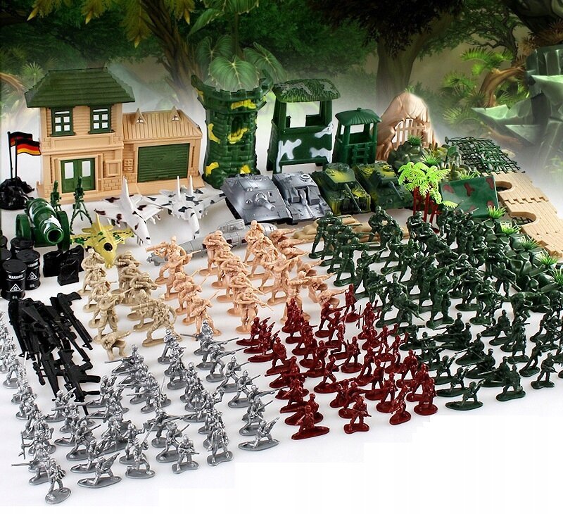 Komplekt, sõjaväebaas, armee, sõdurid, 300 elementi hind ja info | Poiste mänguasjad | kaup24.ee