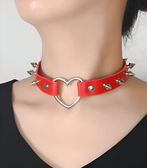 Choker südame ja neetidega LIVMAN hind ja info | BDSM ja fetish | kaup24.ee