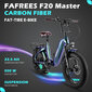CARBON Elektrijalgratas FAFREES F20 Master, 20", must, 500W, 22,5Ah hind ja info | Elektrirattad | kaup24.ee