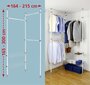 Garderoobisüsteem Wenko, 164-215x165-300 cm hind ja info | Nagid | kaup24.ee