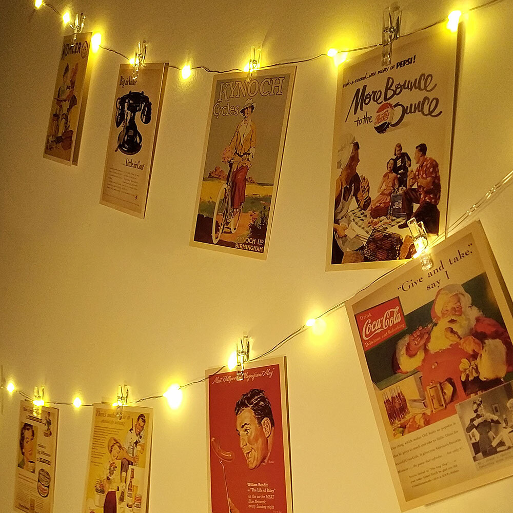 Fotovanik LED-lampide ja pesulõksudega, 3m hind ja info | Jõulutuled | kaup24.ee
