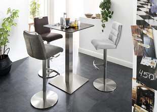 Барный-полубарный стул Giulia B-1, гобелен, светло-серый цена и информация | Стулья для кухни и столовой | kaup24.ee