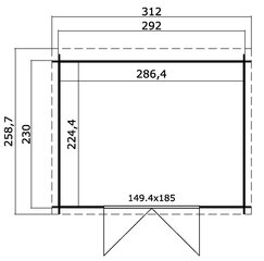 Aiamaja Balti 6,4 m² цена и информация | Садовые сараи, дровницы | kaup24.ee