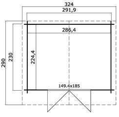 Aiamaja Balti 6,4 m² цена и информация | Садовые сараи, дровницы | kaup24.ee