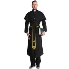 Костюм для взрослых Священник, 2 детали цена и информация | Карнавальные костюмы | kaup24.ee