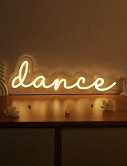 Neoondekoor "Dance", kollane, 37x13x1cm цена и информация | Настенные светильники | kaup24.ee
