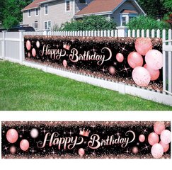 Plakat/banner Happy Birthday, 180 cm x 40 cm hind ja info | Peokaunistused | kaup24.ee