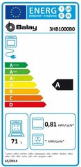 Традиционная плита Balay 3HB1000B0 цена и информация | Духовки | kaup24.ee