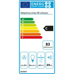 Mepamsa Linea 60 NEGRA 560 m3/h цена и информация | Вытяжки на кухню | kaup24.ee