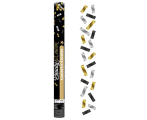 Paberikahur Confetti Mix gold-silver-black foil 60 cm hind ja info | Peokaunistused | kaup24.ee