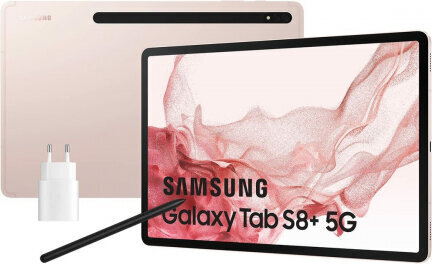 Samsung Galaxy Tab S8+ Roosa 5G 12,4" hind ja info | Tahvelarvutid | kaup24.ee