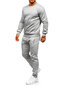 Spordiriiete komplekt meestele J.Style Fleece Grey 68C10380-2, hall цена и информация | Meeste spordiriided | kaup24.ee