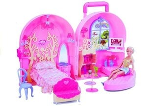 Красивый чемоданчик "Кукольный дом" с аксессуарами цена и информация | Игрушки для девочек | kaup24.ee
