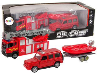 Tuletõrjeauto komplekt LeanToys hind ja info | Poiste mänguasjad | kaup24.ee