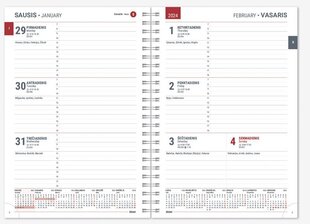 Рабочий ежедневник A5 SPIREX WEEK FLEX темно-зеленый цена и информация | Календари, ежедневники | kaup24.ee