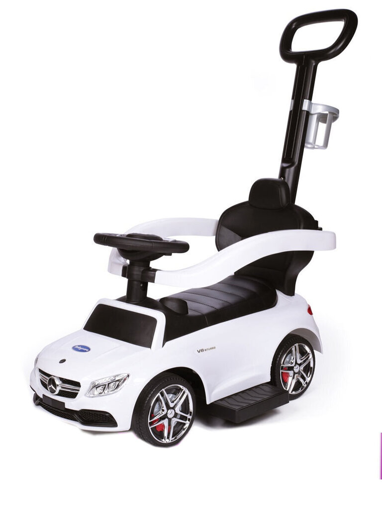 Laste lükatav auto Mercedes c0365 käepidemega, valge цена и информация | Imikute mänguasjad | kaup24.ee