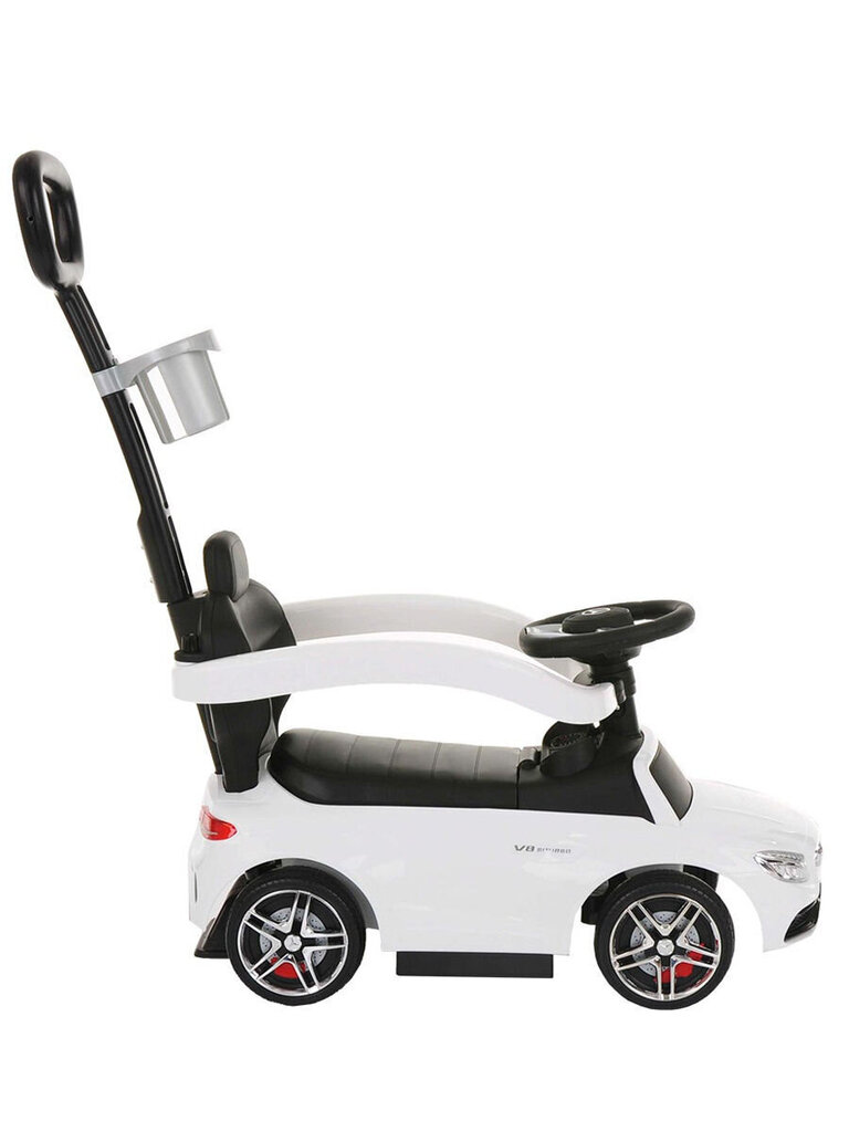 Laste lükatav auto Mercedes c0365 käepidemega, valge цена и информация | Imikute mänguasjad | kaup24.ee