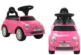Istmega ja litsentsiga lastesõiduk Fiat 500, roosa цена и информация | Игрушки для малышей | kaup24.ee