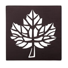 Картина «Лист растения» 29,85 x 2,5 x 29,85 cм, металл, коричневая цена и информация | Настенные деревянные декорации | kaup24.ee