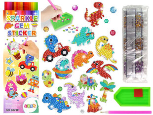 Набор алмазной мозаики с наклейками, Динозавры цена и информация | Развивающие игрушки | kaup24.ee
