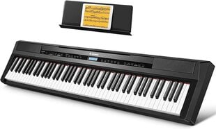 Donner DEP-20 digitaalklaver 88 klahviga täissuuruses kaalutud klaviatuur, kaasaskantav elektriklaver koos tugipedaaliga, toiteallikas hind ja info | Klahvpillid | kaup24.ee