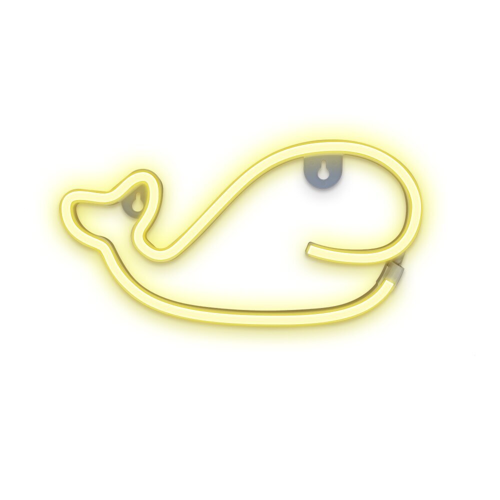 Neon LED kuju Whale цена и информация | Rippvalgustid | kaup24.ee