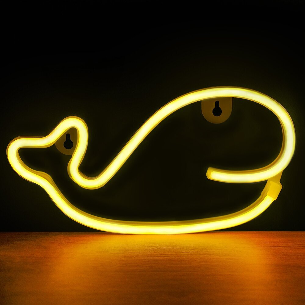 Neon LED kuju Whale цена и информация | Rippvalgustid | kaup24.ee