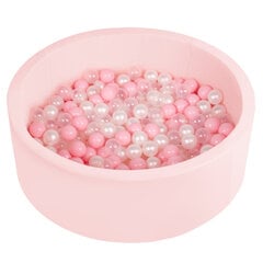 Бассейн для малышей SELONIS Ball Pool, 90х30 см/200 шаров, шары круглые, розовые: розовые/жемчужные/прозрачные цена и информация | Игрушки для малышей | kaup24.ee