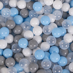 Детские пластиковые мячи KiddyMoon 200 Ø 7 см, сделано в ЕС, серые/белые/прозрачные/голубые цена и информация | Игрушки для малышей | kaup24.ee
