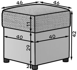 Tumba R3, beež hind ja info | Kott-toolid, tumbad, järid | kaup24.ee