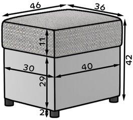 Tumba R2, pruun/beež hind ja info | Kott-toolid, tumbad, järid | kaup24.ee