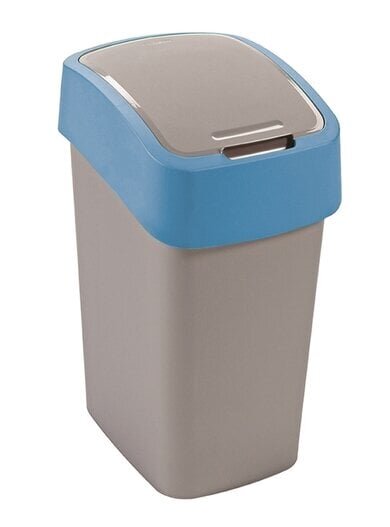 Prügikast Curver Flip Bin, 10 l, hall/sinine цена и информация | Prügikastid | kaup24.ee