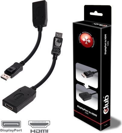 Club 3D displayport to HDMI цена и информация | USB jagajad, adapterid | kaup24.ee