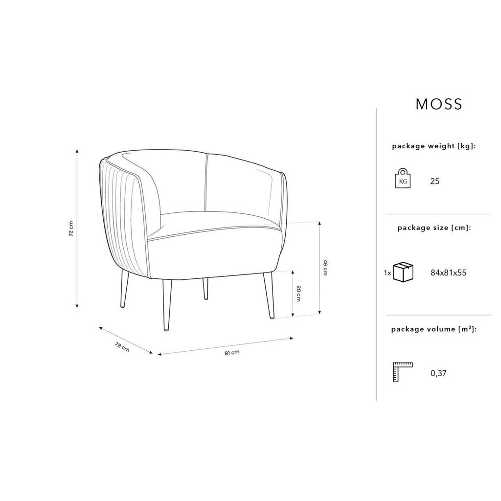 Tool Micadoni Home Moss, punane hind ja info | Söögilaua toolid, köögitoolid | kaup24.ee