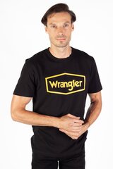 Футболкa WRANGLER 112339345-L, черная цена и информация | Meeste T-särgid | kaup24.ee