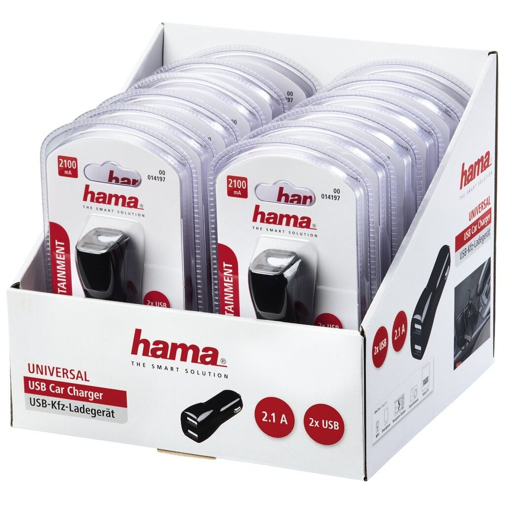 Telefoni laadija Hama Universal USB 2.1A hind ja info | Mobiiltelefonide laadijad | kaup24.ee