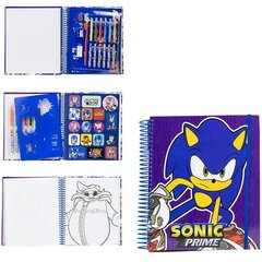 Sonicu joonistuskomplekt, suurus: 22x26x2cm hind ja info | Kunstitarbed, voolimise tarvikud | kaup24.ee