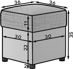 Tumba R1, must/hall hind ja info | Kott-toolid, tumbad, järid | kaup24.ee