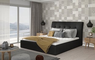 Кровать Inge 140x200 см, черный цвет цена и информация | Кровати | kaup24.ee