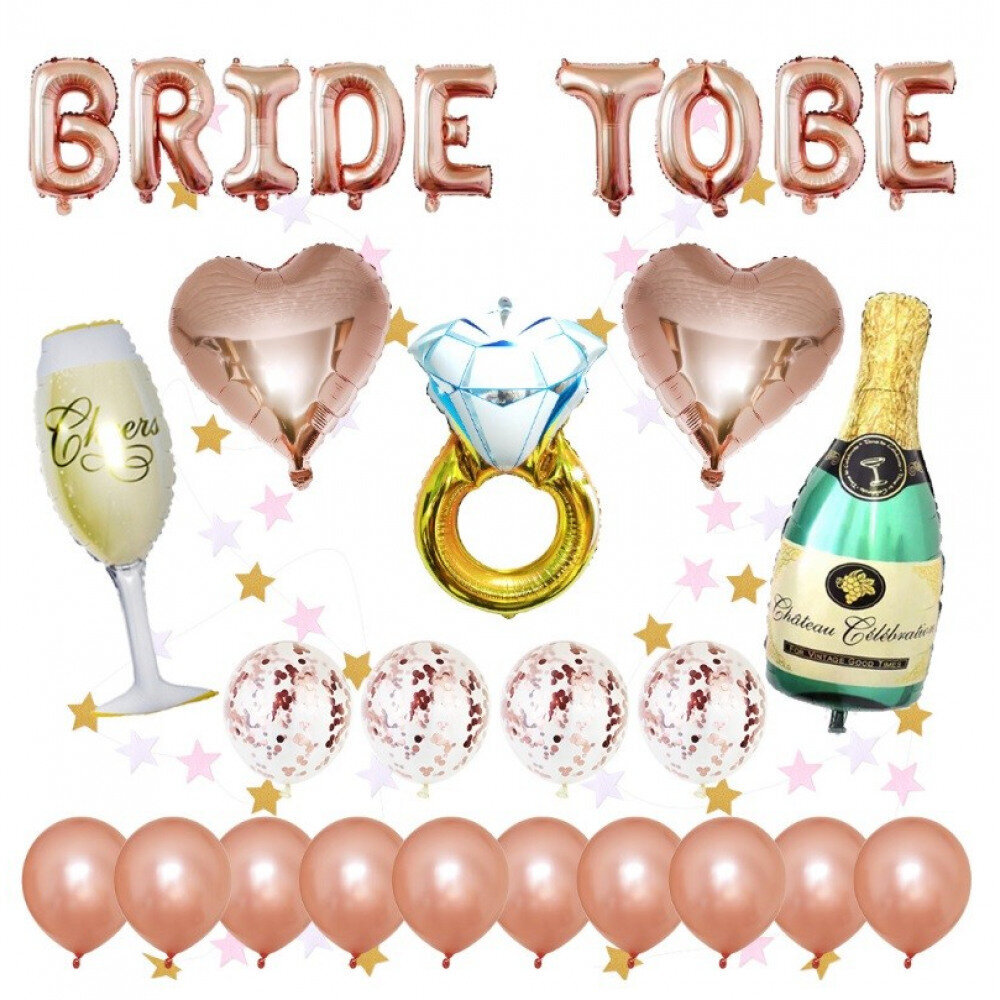 Õhupallikomplekt Bride To Be Theme, 28 tk цена и информация | Õhupallid | kaup24.ee