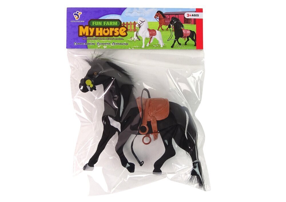 Sametist hobuse figuur, must hind ja info | Tüdrukute mänguasjad | kaup24.ee