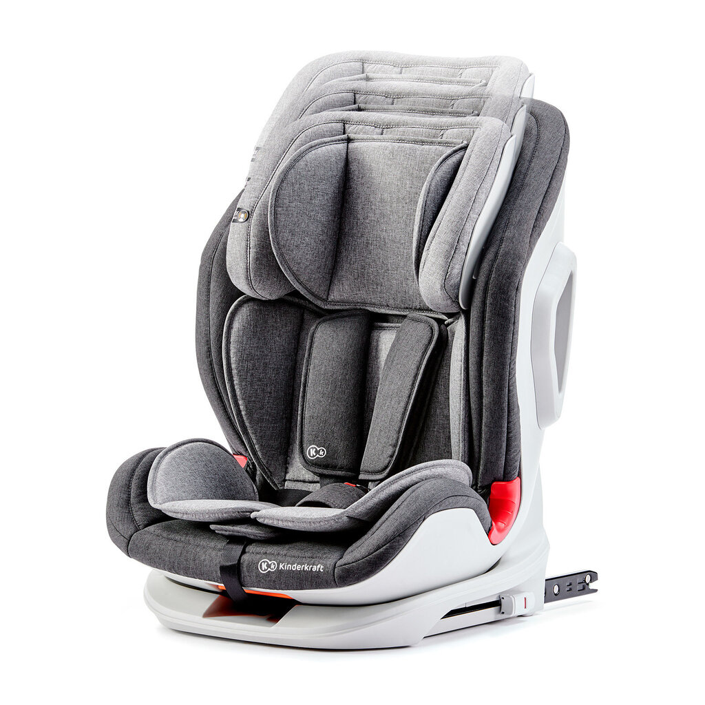 Turvatool KinderKraft Oneto3 ISOFIX 9-36kg, Black/grey hind ja info | Turvatoolid | kaup24.ee