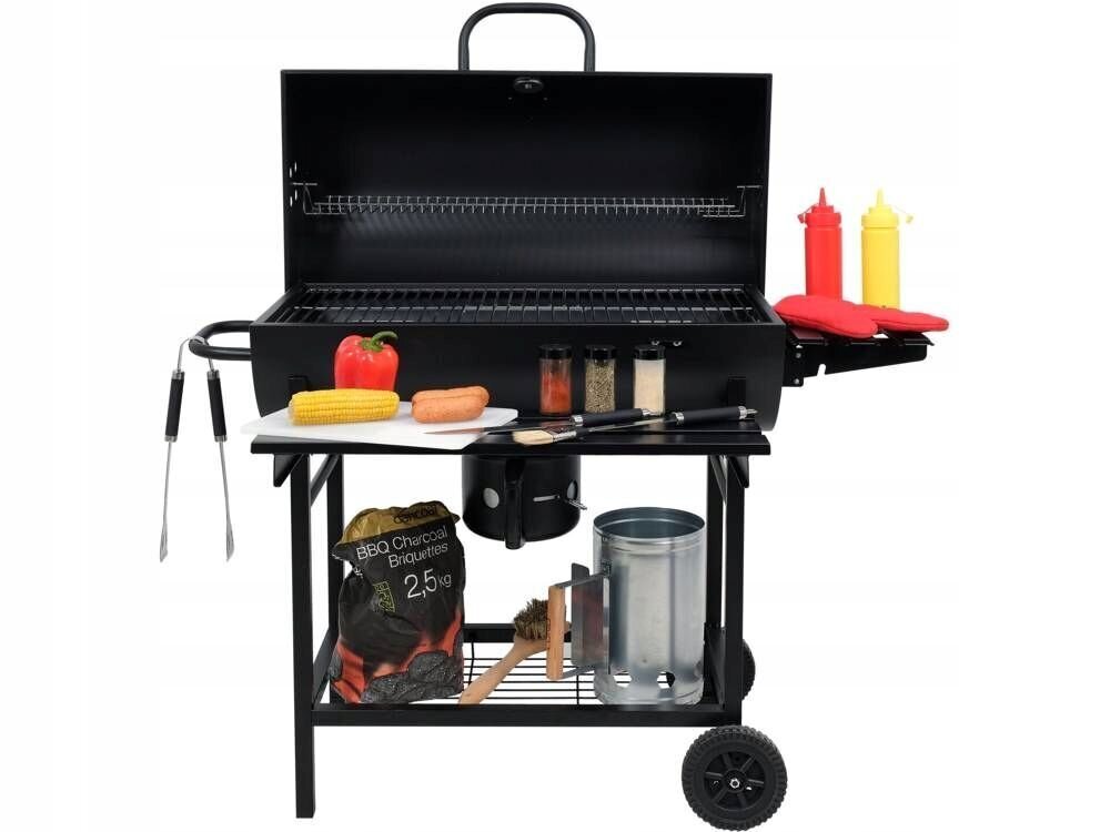 Grill Lund, 71x35 cm, must hind ja info | Grillid | kaup24.ee