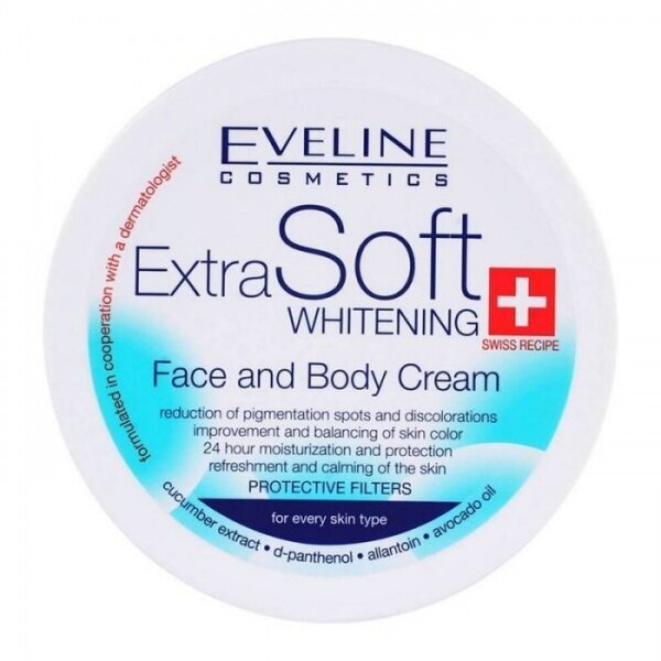 Valgendav kreem näole/kehale Eveline Extra Soft Whitening, 200ml цена и информация | Näokreemid | kaup24.ee