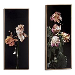 Maal Kuldne Kwiaty Must Puitlaastplaat (21,2 x 2 x 51,2 cm) цена и информация | Картины, живопись | kaup24.ee