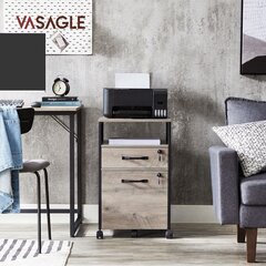 Офисный шкаф Vasagle черный, серый цена и информация | Компьютерные, письменные столы | kaup24.ee