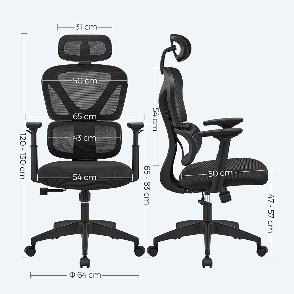 Kontoritool Songmics must hind ja info | Kontoritoolid | kaup24.ee